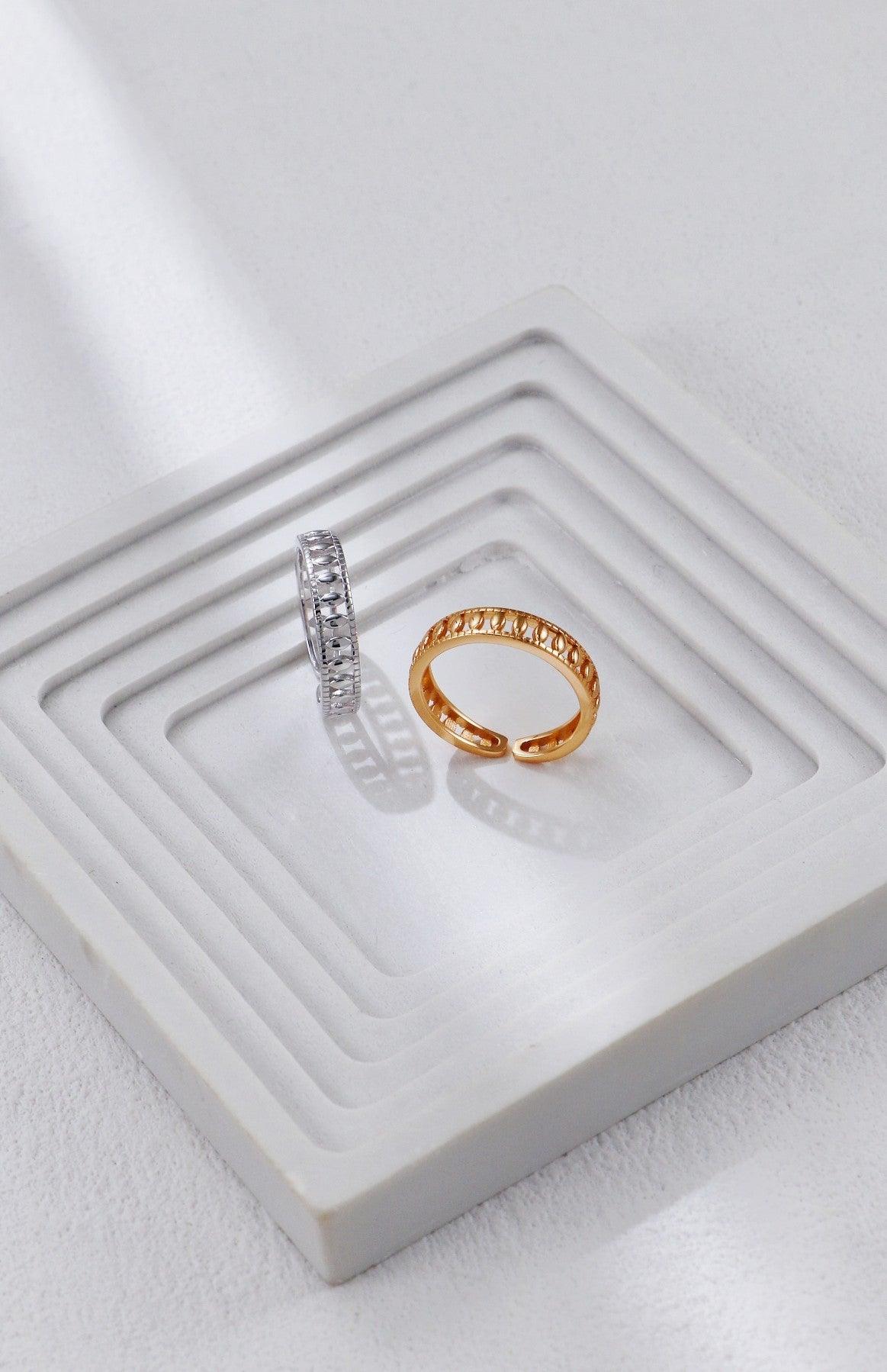 Silver Olive Shape Rings