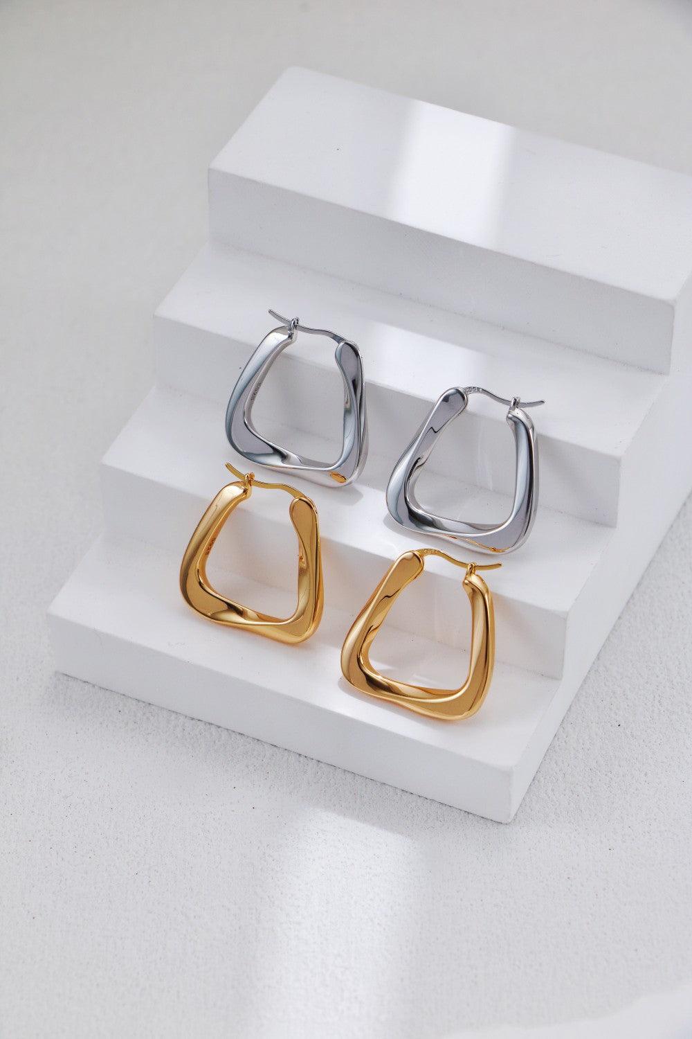 Silver Geometric Irregular Earrings
