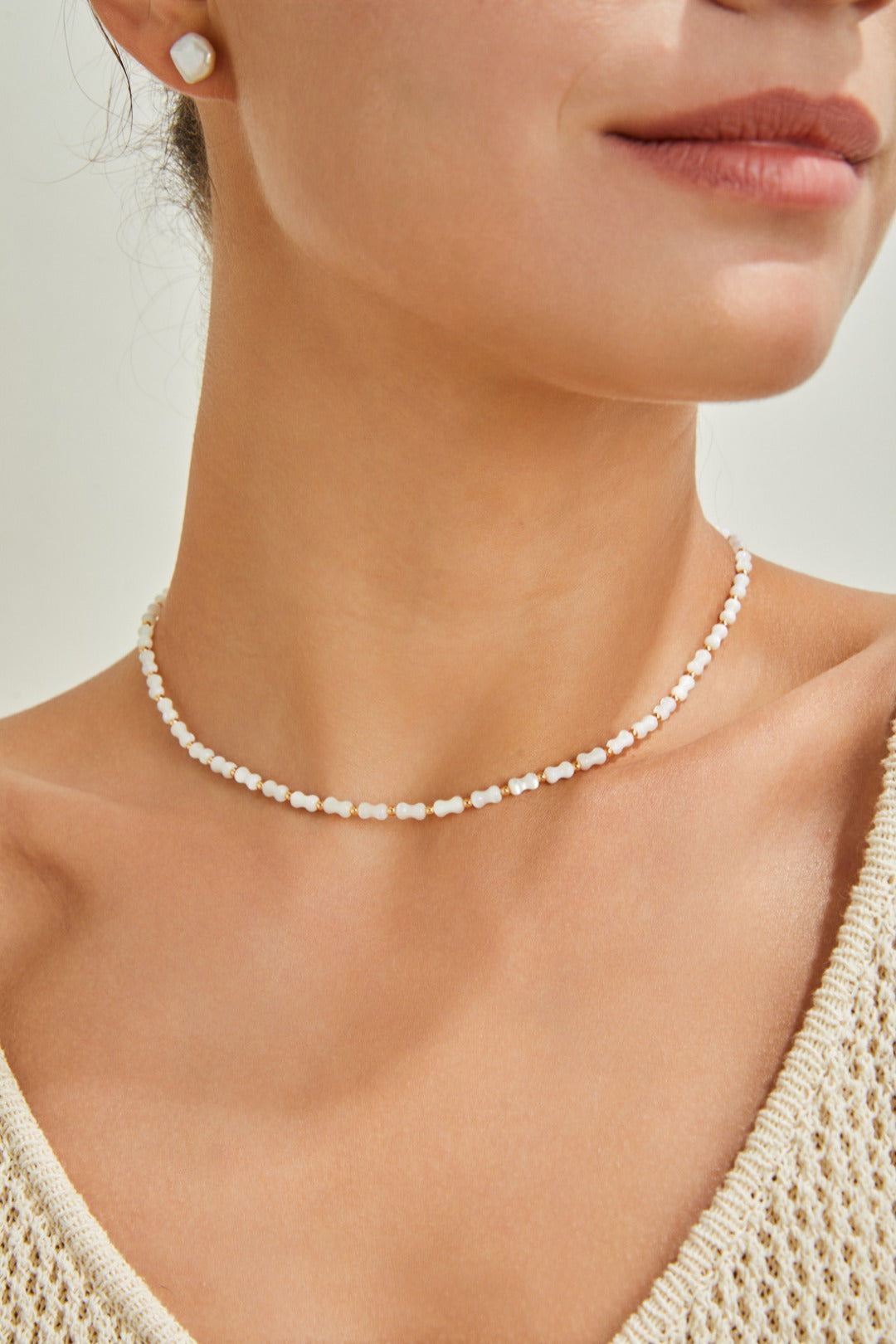 Gold Plated Shell Breeze Necklace