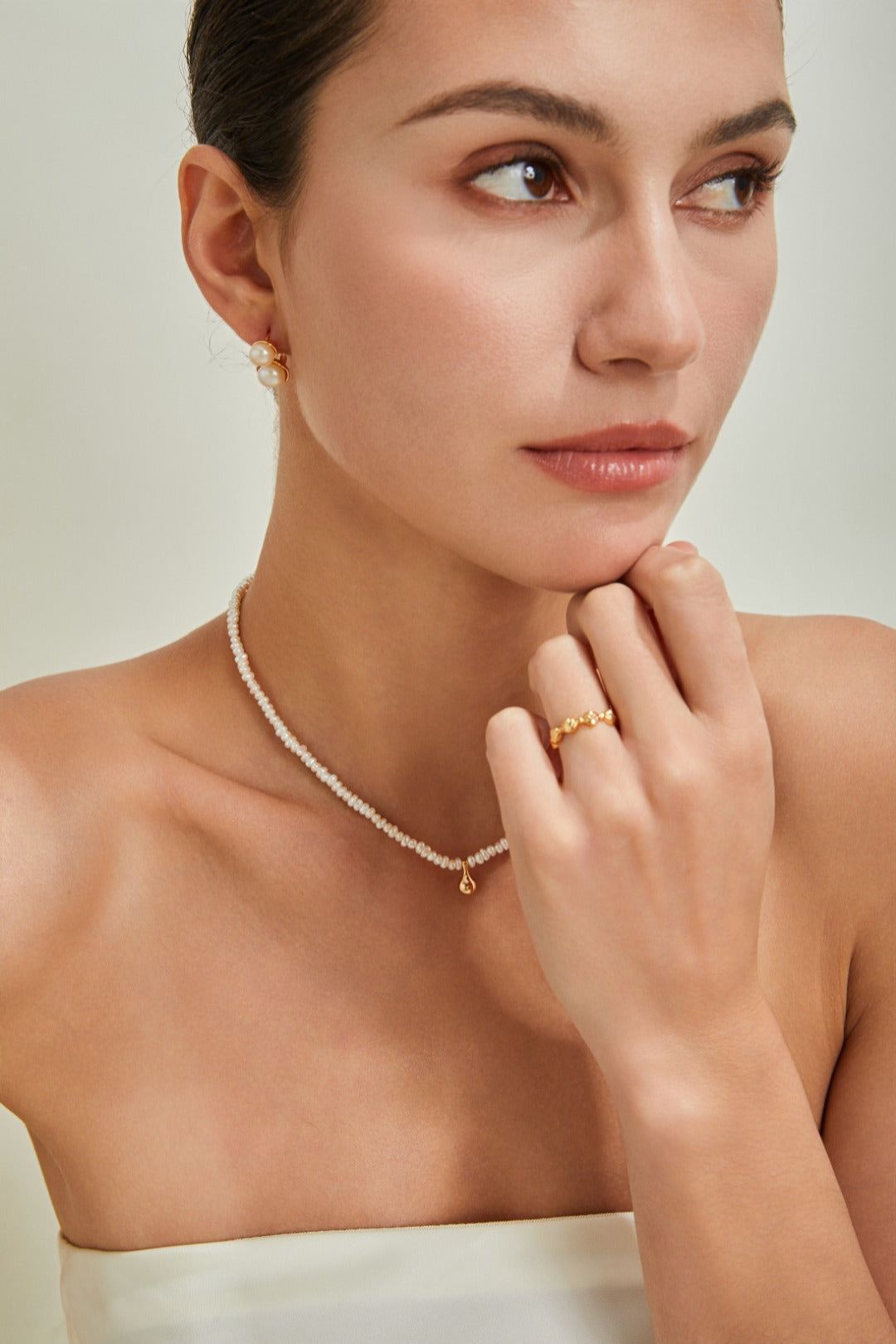 Gold Plated Scallop Crown Open Ring