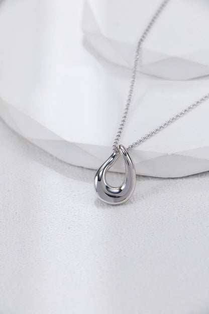 Silver Liquid Loop Necklace