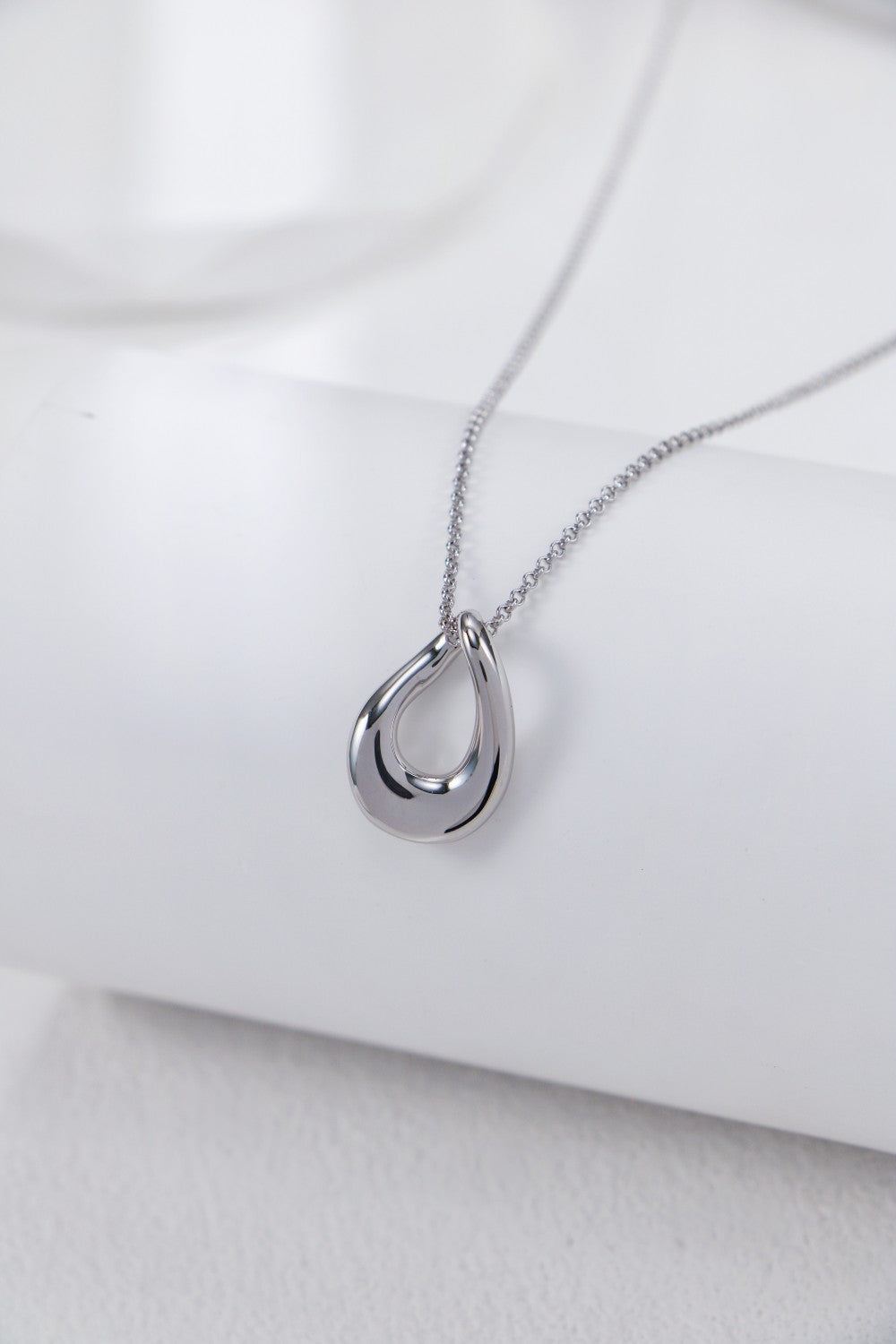 Silver Liquid Loop Necklace