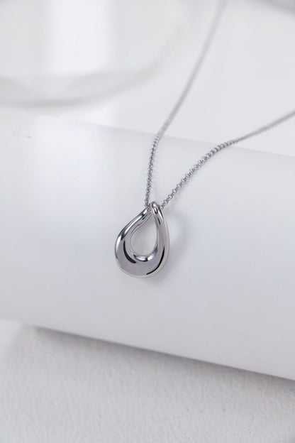 Silver Liquid Loop Necklace