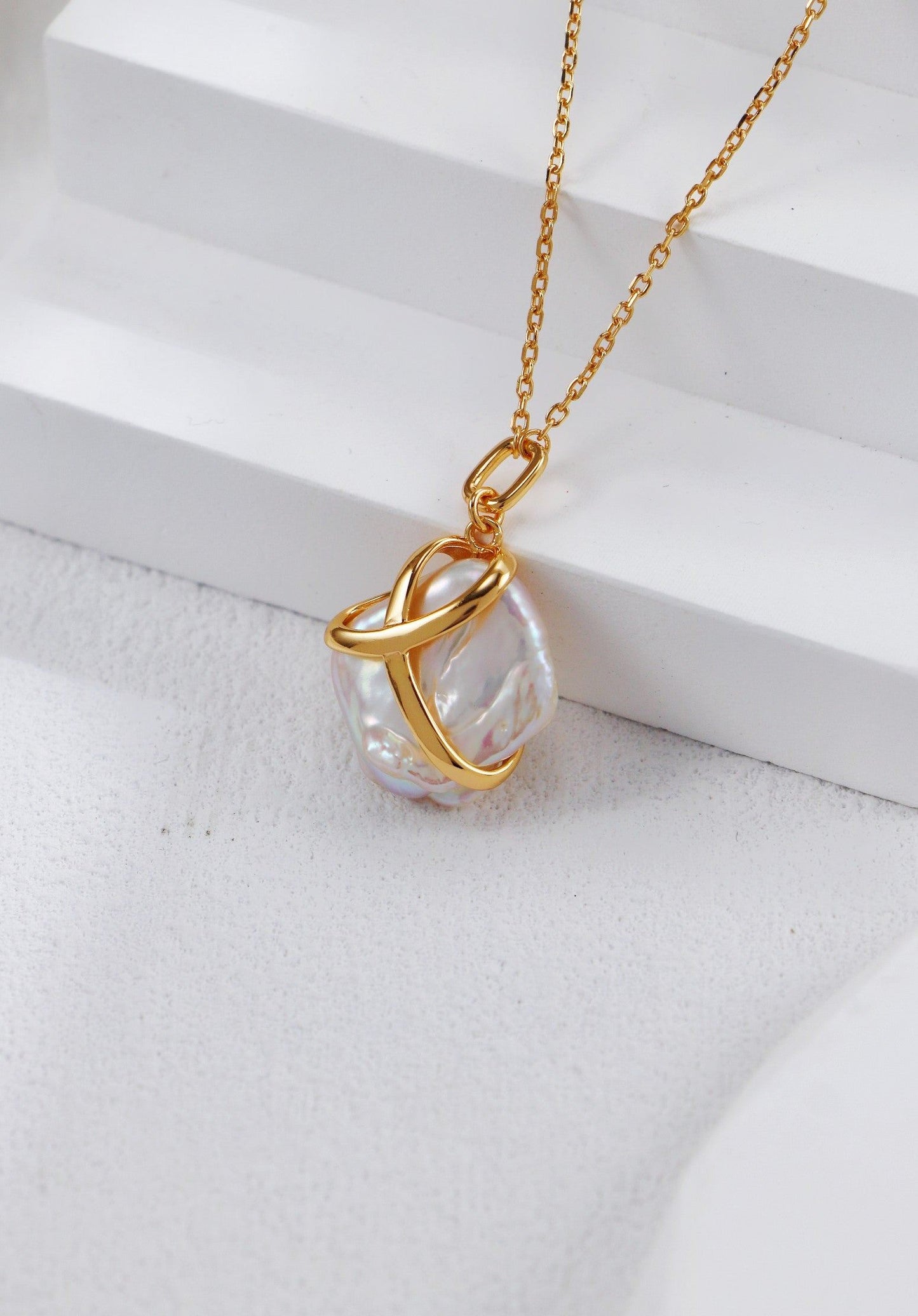Gold Plated Eterlune Wrap Necklace