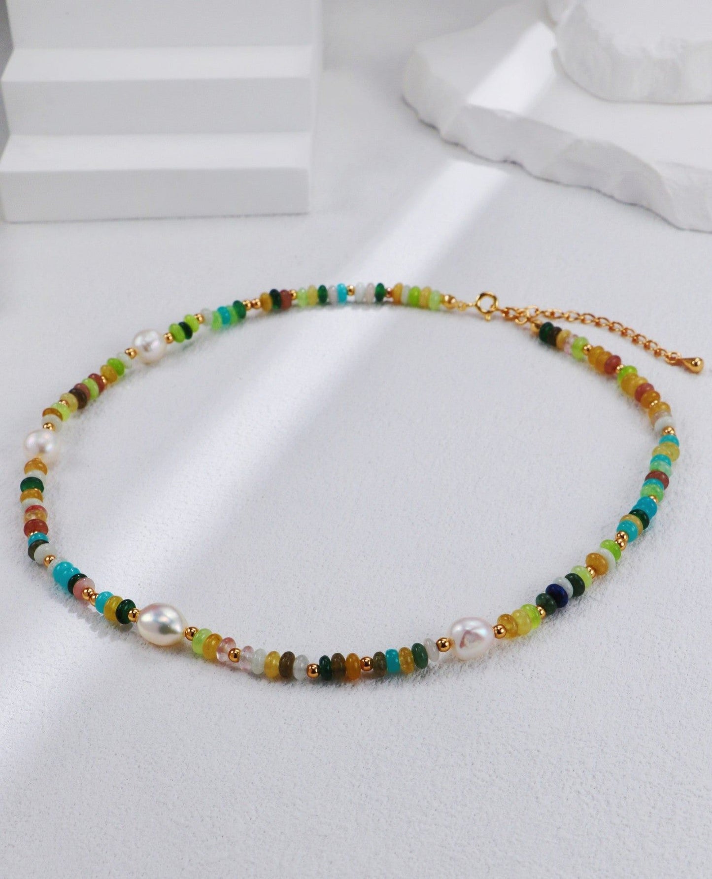 Gold Plated Rainbow Reef Necklace