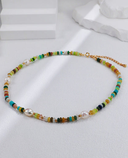 Gold Plated Rainbow Reef Necklace