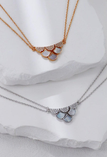 Gold Plated Nacre Mammatus Cloud Necklace