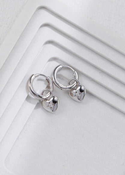 Silver Love Lock Earrings