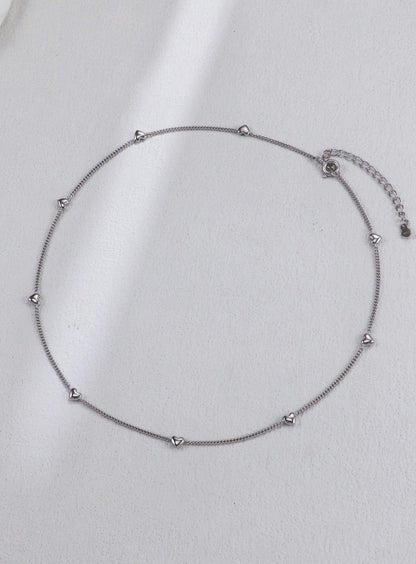 Silver Love Surrounded Necklace