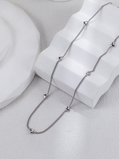 Silver Love Surrounded Necklace