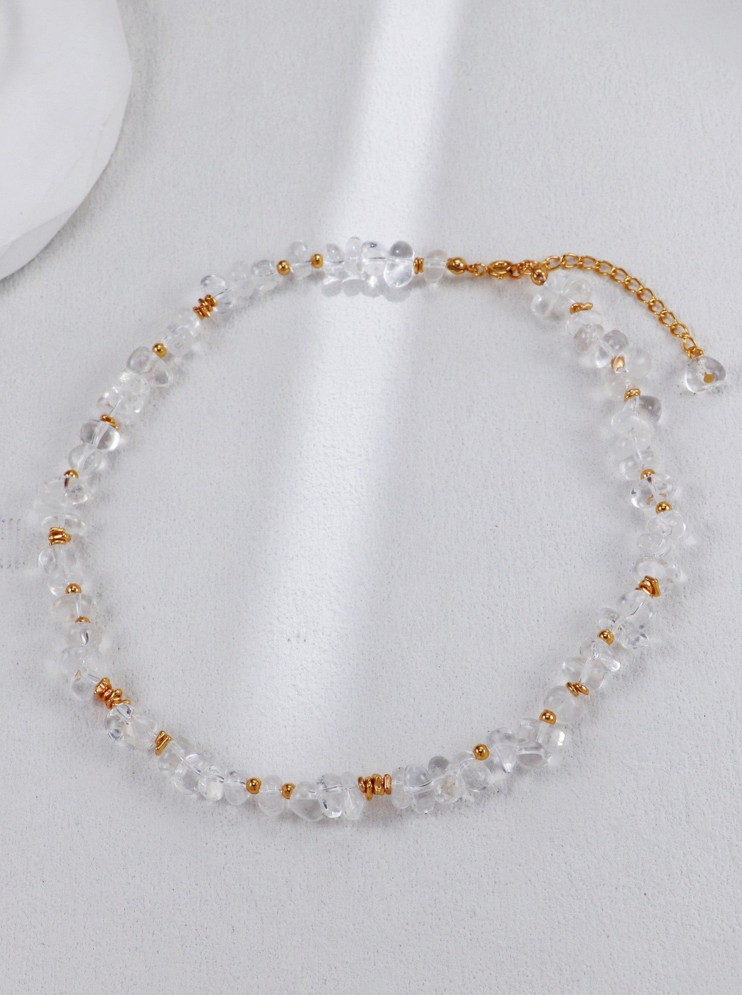Gold Plated Clear Crystal Necklace