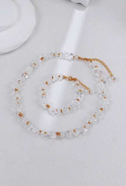 Gold Plated Clear Crystal Bracelet