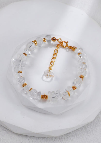 Gold Plated Clear Crystal Bracelet