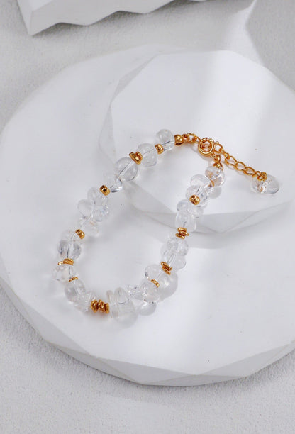 Gold Plated Clear Crystal Bracelet