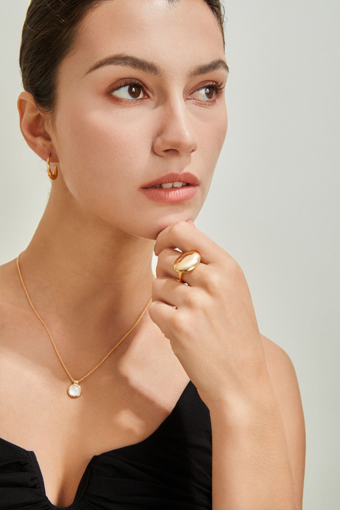 Gold Plated Sundrop Open Ring