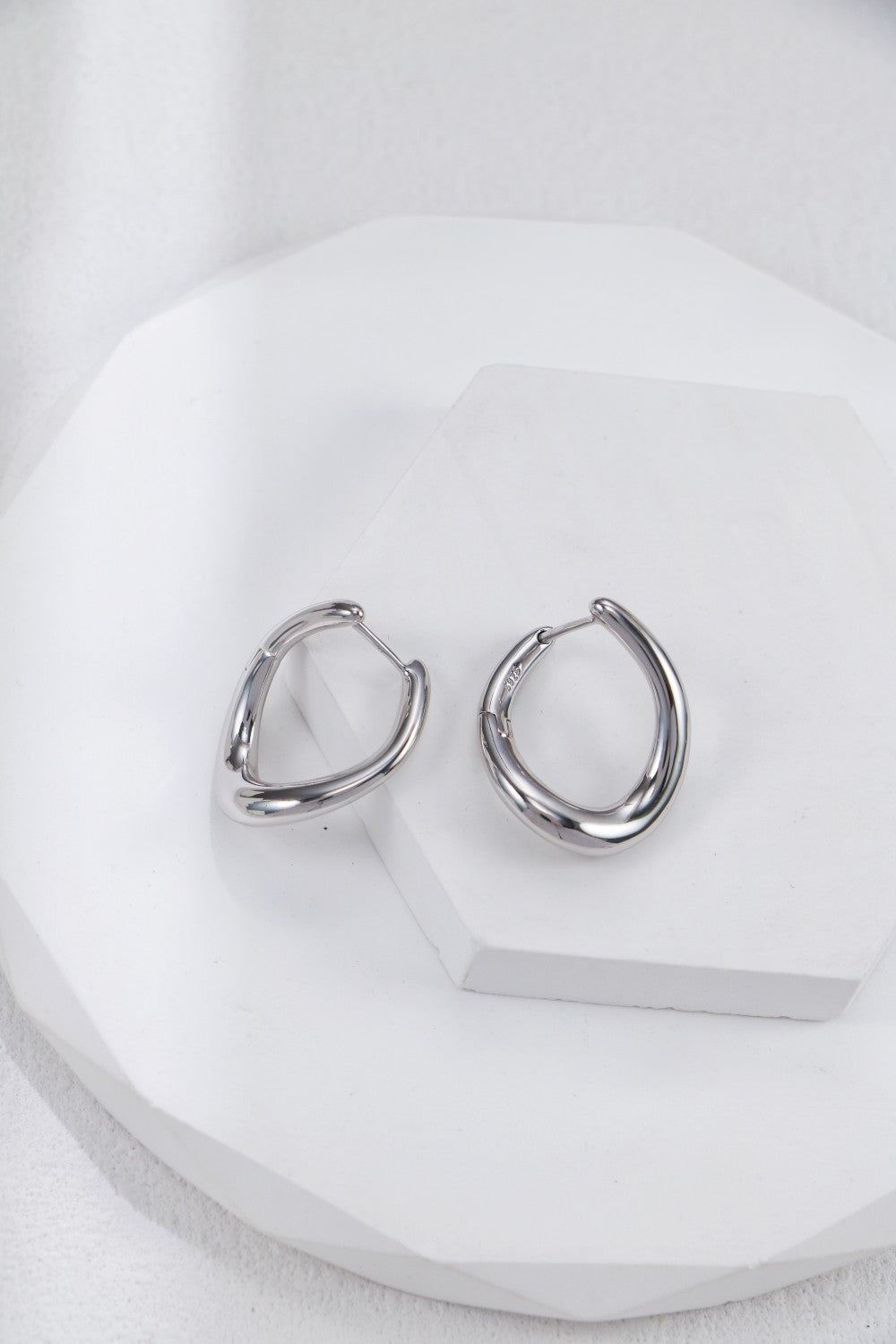 Silver Liquid Loop Earrings