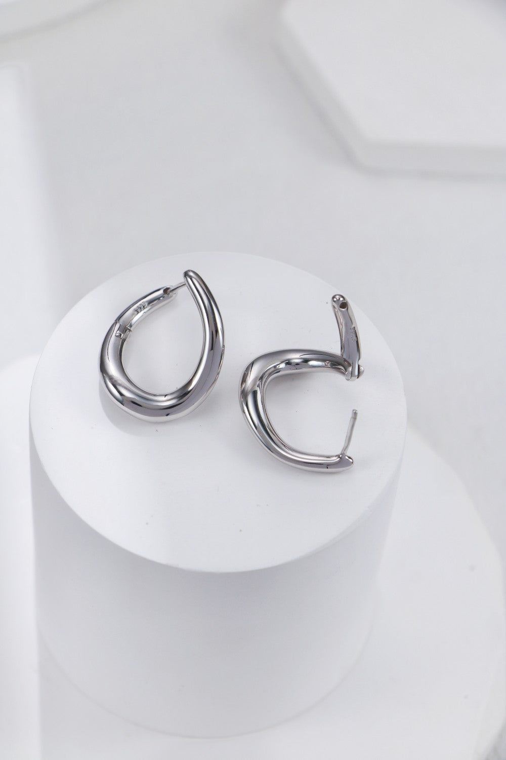Silver Liquid Loop Earrings