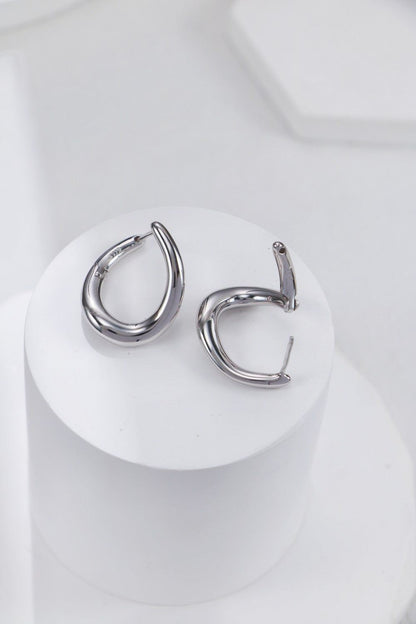 Silver Liquid Loop Earrings