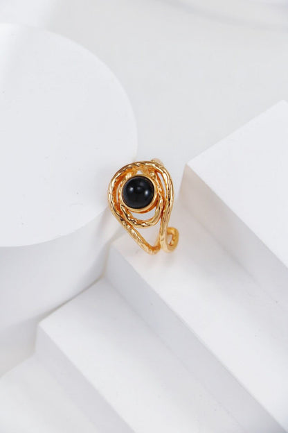 Gold Plated Midnight Swirl Open Ring