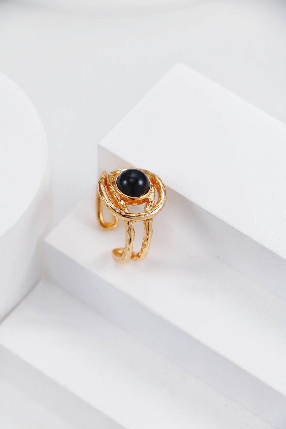 Gold Plated Midnight Swirl Open Ring