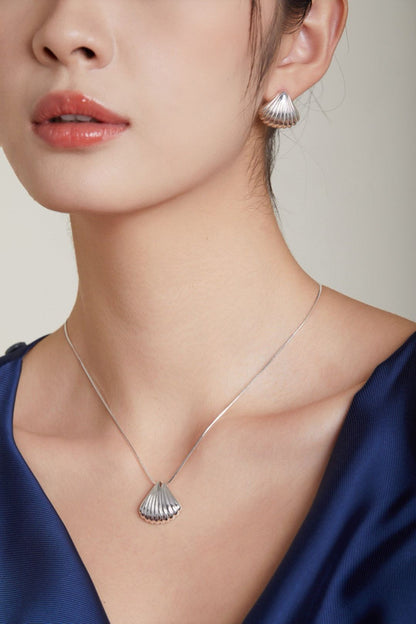Silver Tidal Shell Necklace