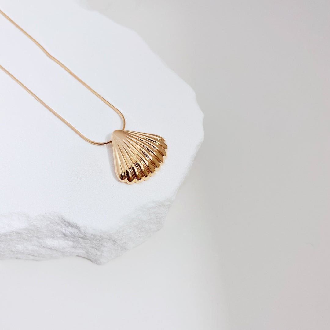 Gold Plated Tidal Shell Necklace