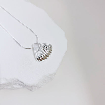 Silver Tidal Shell Necklace