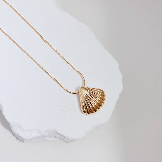 Gold Plated Tidal Shell Necklace