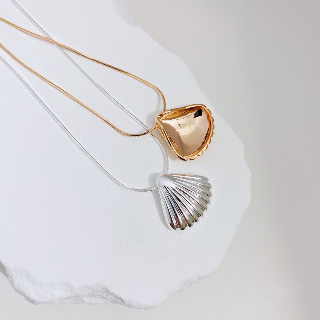 Silver Tidal Shell Necklace
