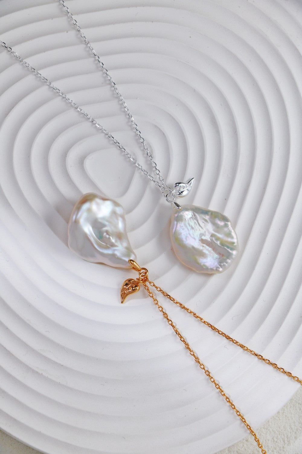 Gold Plated Baroque Bliss Pearl Necklace