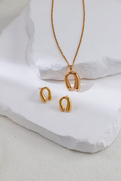 Gold Plated Fortune Bend Necklace