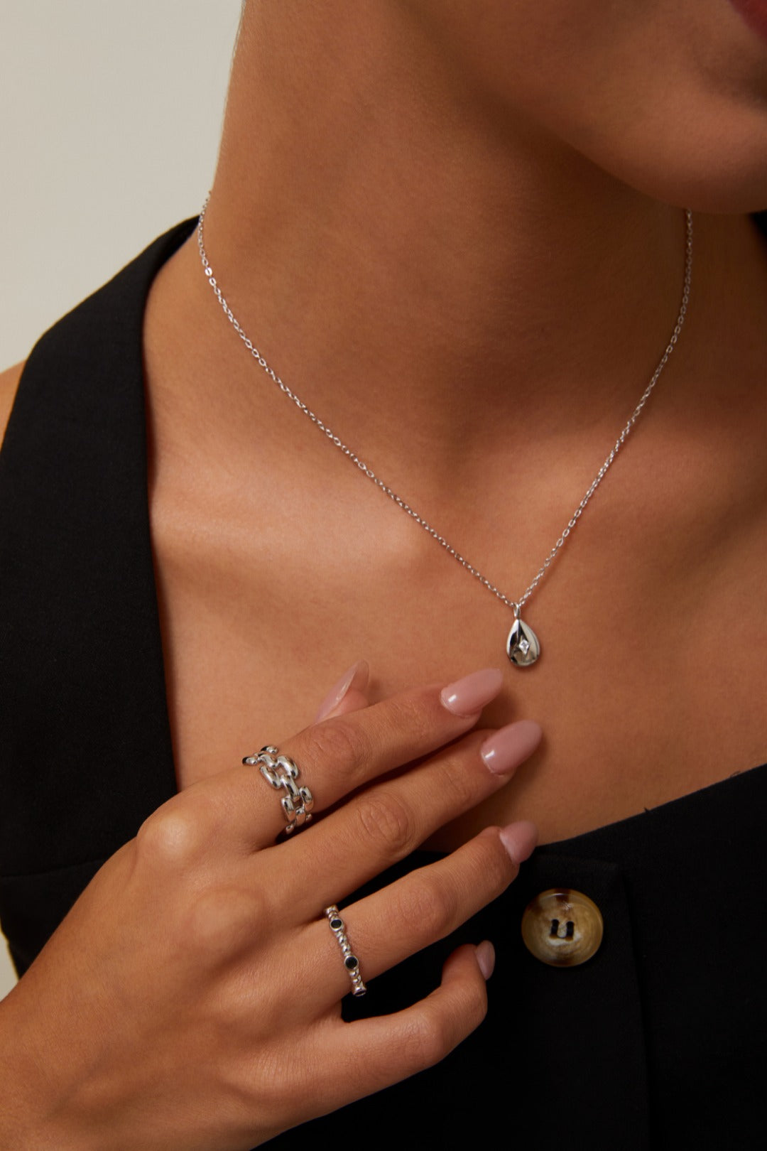 Silver Chain Open Ring